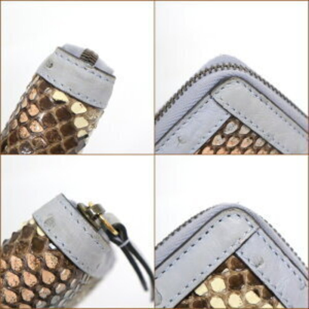 Gucci Continental Wallet Python Ostrich Leather B… - image 5
